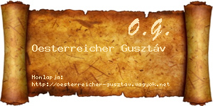 Oesterreicher Gusztáv névjegykártya